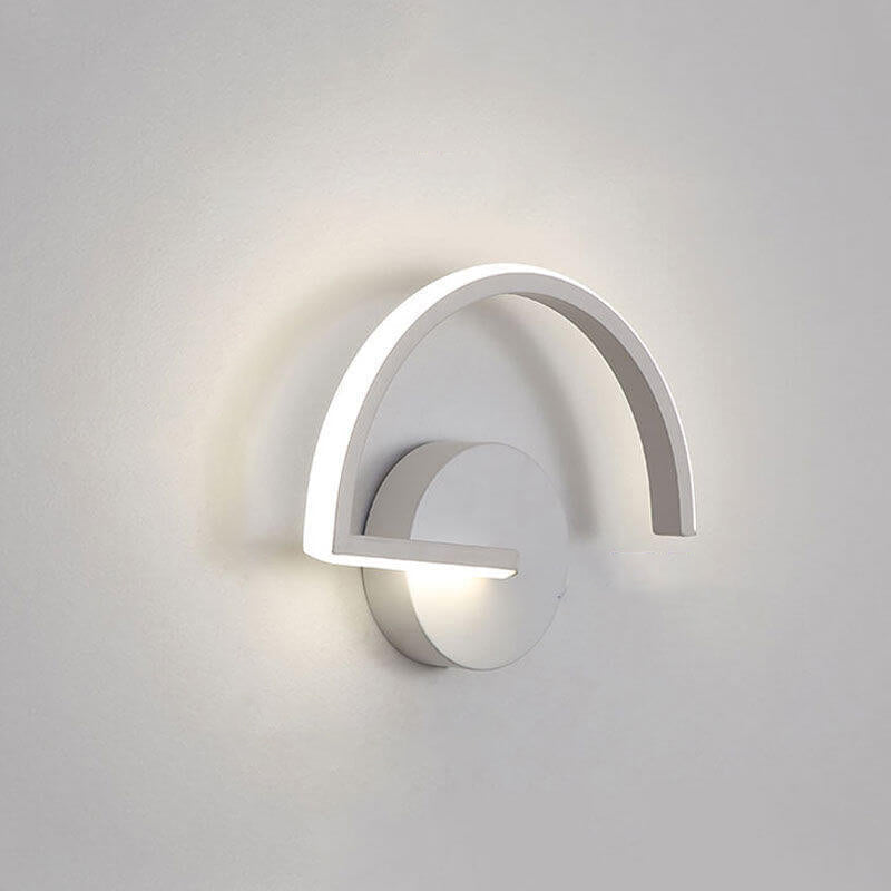 Modern Creative Half Round Iron LED Wall Sconce Lamp