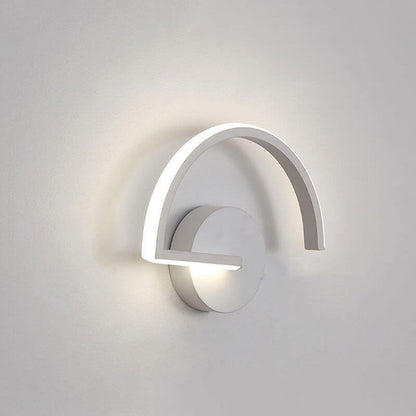 Modern Creative Half Round Iron LED Wall Sconce Lamp