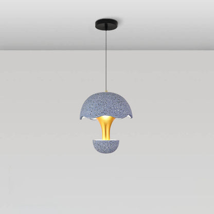 Modern Creative Round Eggshell Hardware Cement LED Pendant Light