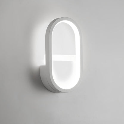 مصباح حائط LED دائري بيضاوي الشكل مصنوع من الحديد والسيليكون بتصميم عصري بسيط لغرفة النوم 