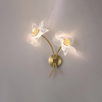 European Creative Lotus Flowers  Acrylic LED Wall Sconce Lamp