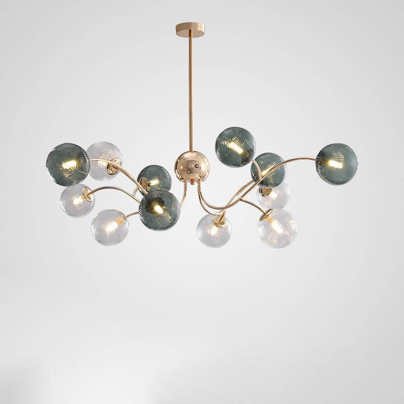 Nordic Minimalist Glass Magic Beans 6/8/12 Light Chandelier