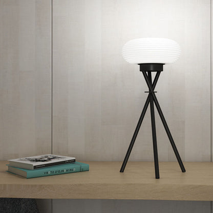 Modern Minimalist Round Tripod Iron Acrylic LED Table Lamp For Bedroom