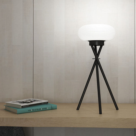 Modern Minimalist Round Tripod Iron Acrylic LED Table Lamp For Bedroom