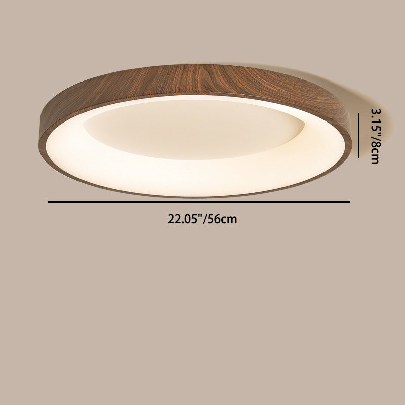 Traditional Chinese Iron Acrylic Round Square LED Flush Mount Ceiling Light For Bedroom
