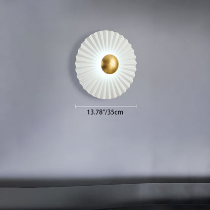مصباح حائط LED بتصميم صدفي دائري معاصر ومبتكر لغرفة المعيشة 