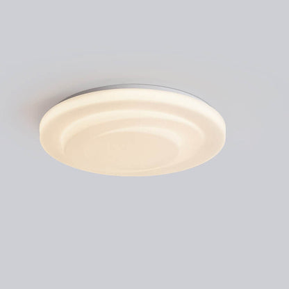 Modern Minimalist PE Swirl Round Iron LED Flush Mount Ceiling Light