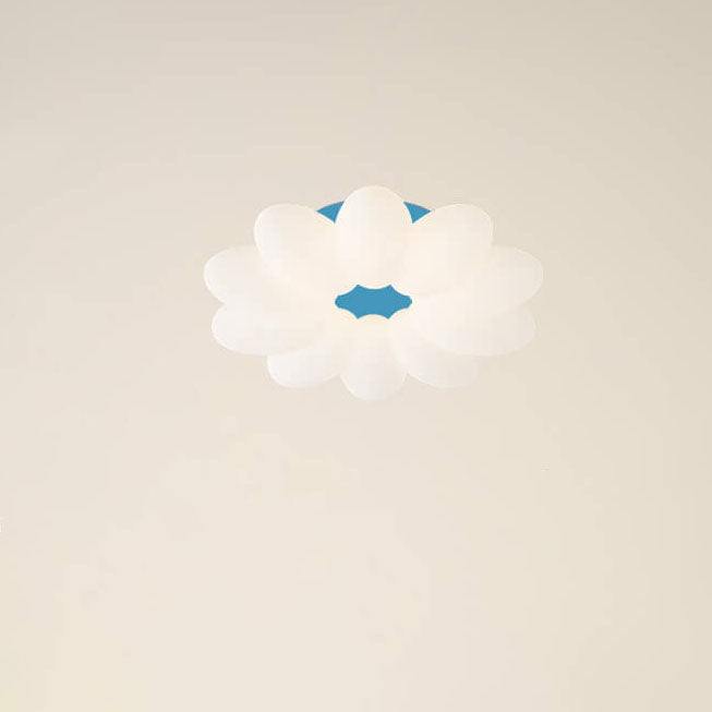 Modern Minimalist PVC Floral Shape LED Kids Flush Mount Ceiling Light