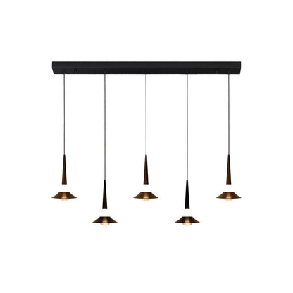 Modern Minimalist Flat Villa Aluminum Acrylic LED Island Light Chandelier For Dining Room