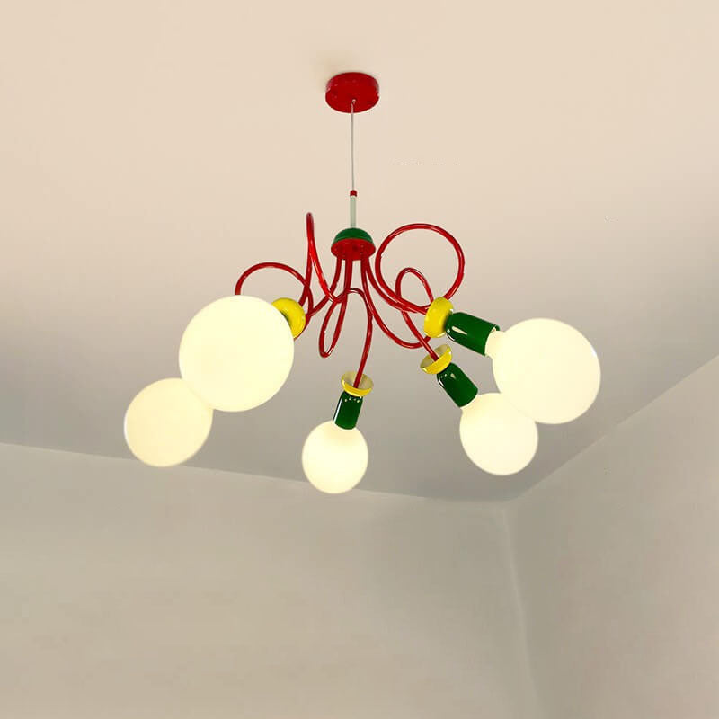 Modern Minimalist Iron Colored Fruit 2/3/5-Light Chandelier
