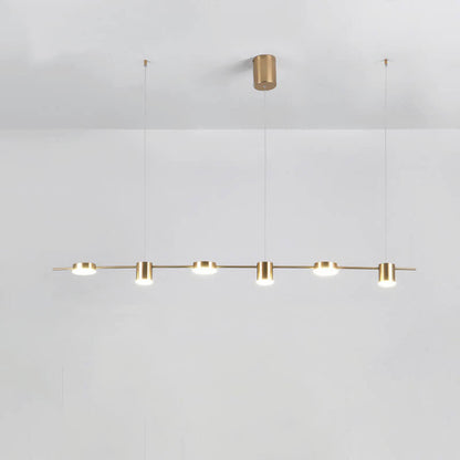 Modern Minimalist Line Round Spotlight LED Island Light Chandelier
