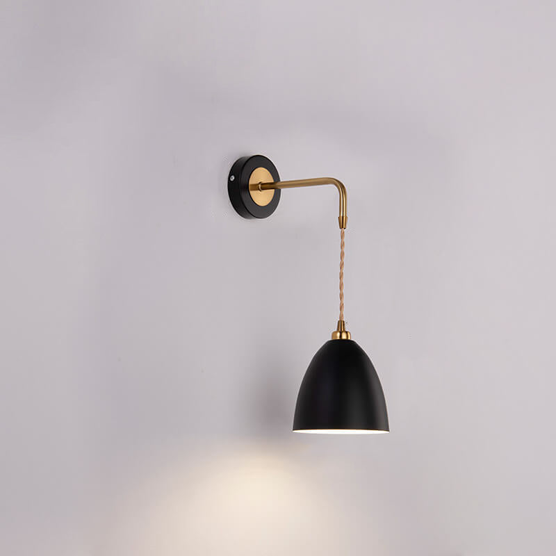 Nordic Simple Iron Traditional Shape Shade 1-Light Wall Sconce Lamp