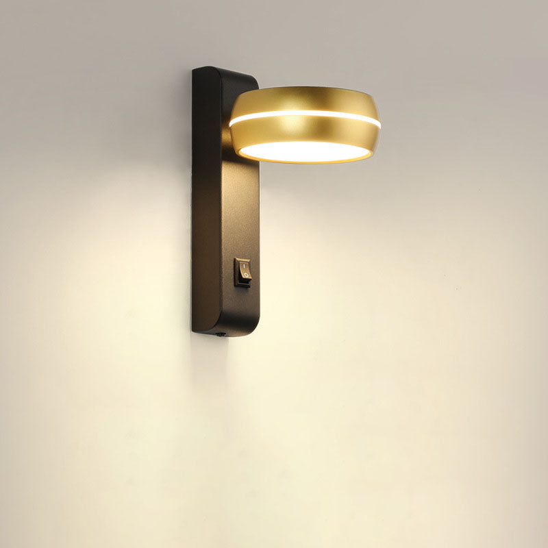 مصباح حائط LED مستطيل الشكل من الألومنيوم والحديد PS بتصميم عصري بسيط لغرفة النوم 