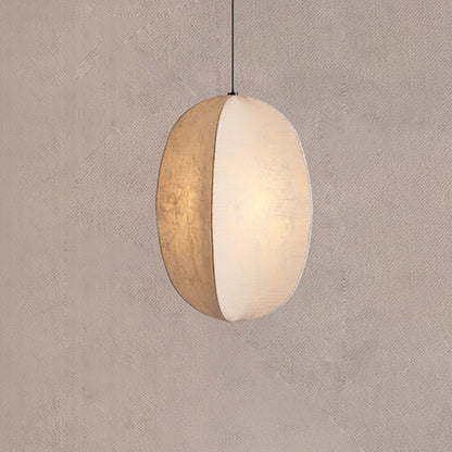 Traditional Japanese Zen Anti-silk Lantern Shape 1-Light Pendant Light For Living Room