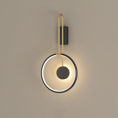 مصباح حائط LED دائري من الأكريليك بتصميم عصري بسيط بجانب السرير 