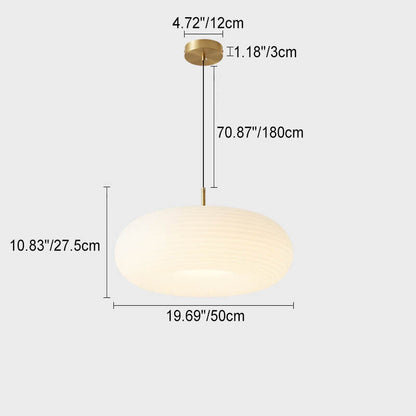 Modern Cream Style Apple All-Copper LED Pendant Light
