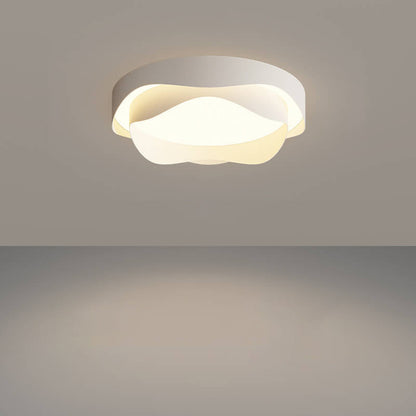 Modern Acrylic Round Creative Corrugated Design LED Flush Mount Light