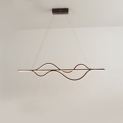 Modern Minimalist Lines LED Island Light Chandelier