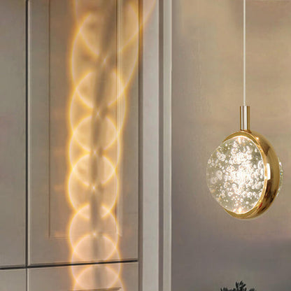 مصباح LED معلق متعدد الأنماط على شكل كرة بلورية ثلاثية الأبعاد إبداعي 