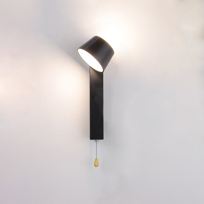 Contemporary Simplicity Geometric Aluminum Rectangle Rotatable LED Wall Sconce Lamp For Bedroom