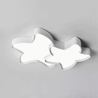 Modern Simplicity Iron Acrylic Star Shade LED Flush Mount Ceiling Light For Living Room