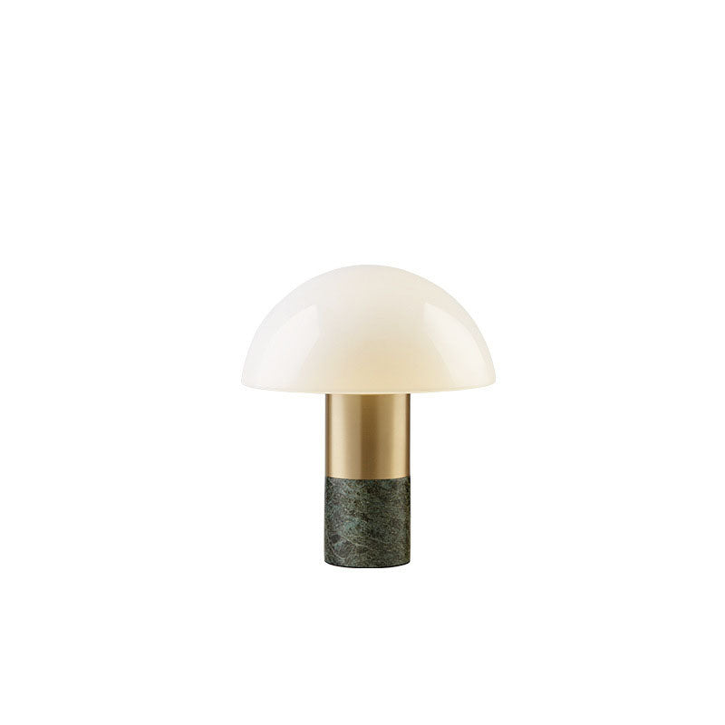 Modern Minimalist Light Luxury Mushroom Iron Glass Marble 1-Light Table Lamp