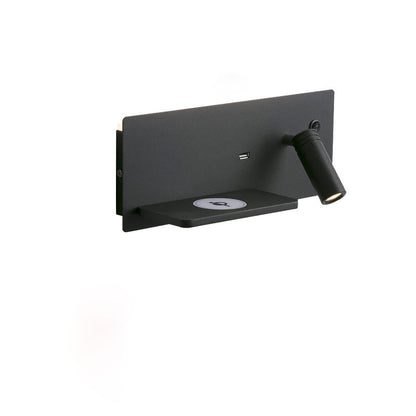 Contemporary Industrial Rectangular USB Rechargeable LED Rotatable Spotlight Wall Sconce Lamp For Bedroom