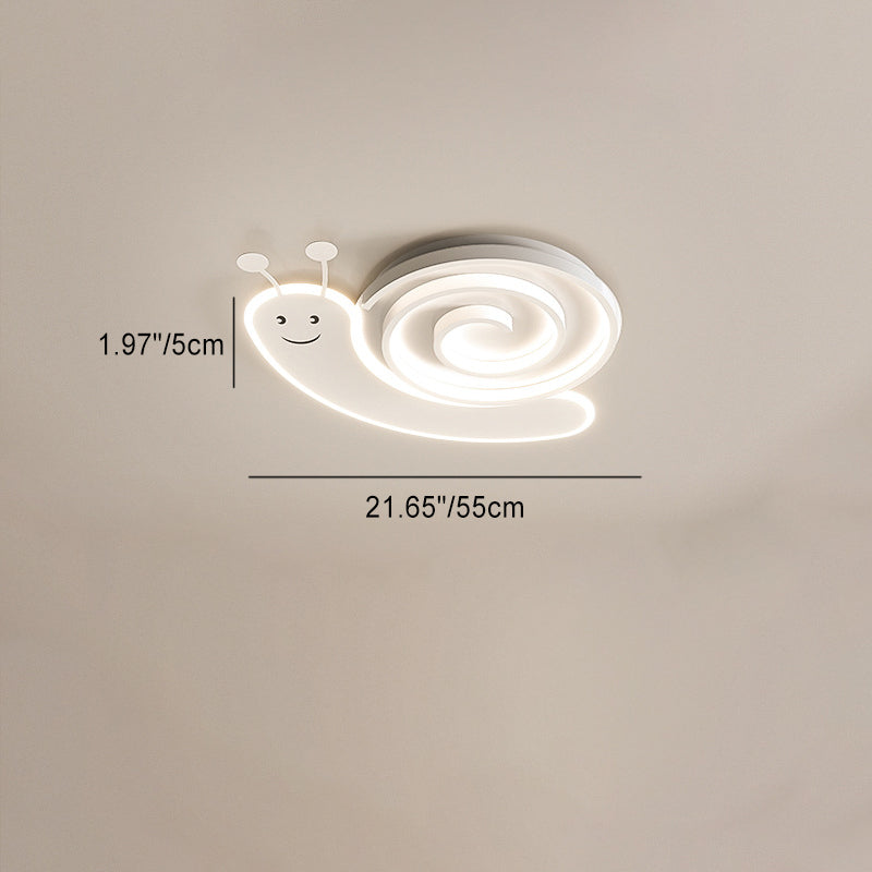 モダンアールデコ調 カタツムリ パンダ ウサギ ラウンド アクリル アイアン LED フラッシュマウント シーリングライト 寝室用