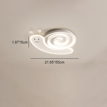 モダンアールデコ調 カタツムリ パンダ ウサギ ラウンド アクリル アイアン LED フラッシュマウント シーリングライト 寝室用