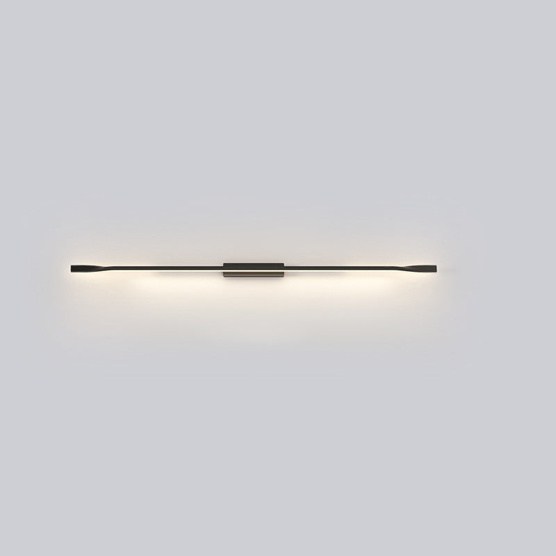 مصباح حائط LED من السيليكون بخط مستقيم من الألومنيوم بتصميم عصري بسيط لغرفة المعيشة 