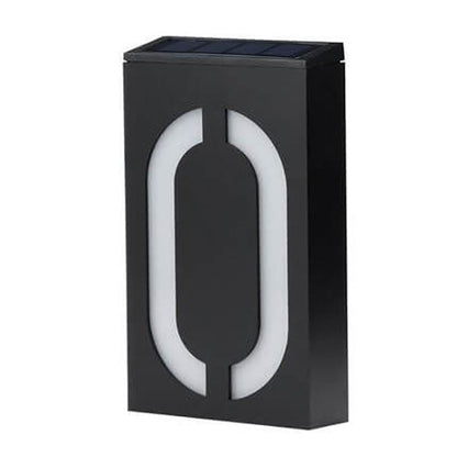 Solar Door Sign Digital RGB LED Outdoor Decoration Wall Sconce Lamp
