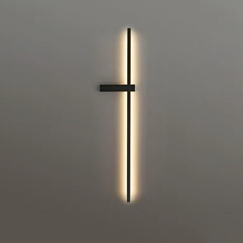 مصباح حائط LED بتصميم عصري بسيط من الحديد والألومنيوم والسيليكا لغرفة النوم 