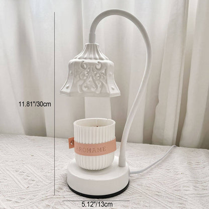 European Style Hollow Round Design Metal 1-Light Melting Wax Table Lamp