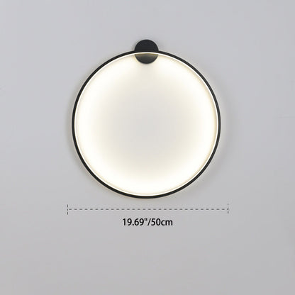 مصباح حائط LED دائري من الأكريليك والألومنيوم بتصميم عصري بسيط لغرفة النوم 