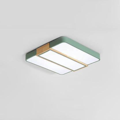 Nordic Minimalist Geometric Rectangular LED Flush Mount Ceiling Light