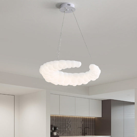 ثريا LED بلاستيكية حديدية على شكل قمر بتصميم عصري بسيط لغرفة المعيشة