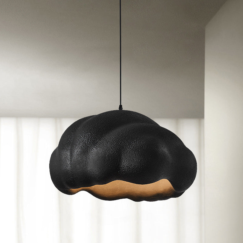 Modern Minimalist Round High-Density Polyethylene 1-Light Pendant Light For Bedroom