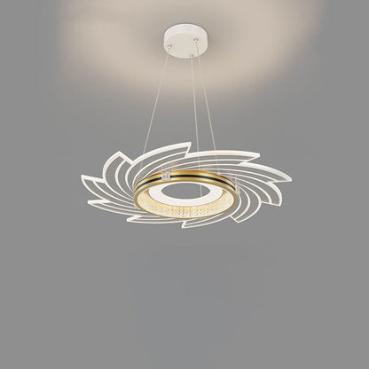 مصباح LED معلّق بتصميم دوامة من الأكريليك الكريستالي الفاخر المعاصر لغرفة النوم 