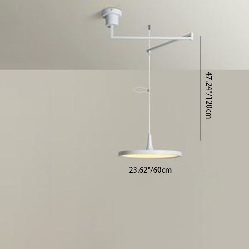 Modern Minimalist Hardware Aluminum Flying Saucer LED Pendant Light For Dining Room