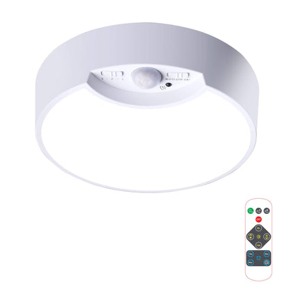 Simple Sensor White Round Acrylic LED Flush Mount Ceiling Light