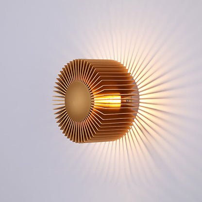Modern Minimalist Aluminum Round Sun Flower Design LED Wall Sconce Lamp For Living Room