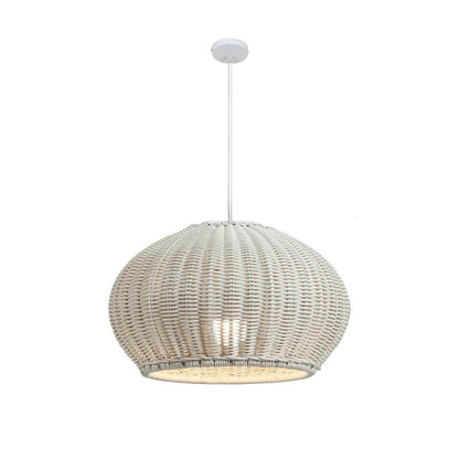 Japanese Minimalist Rattan 1-Light Pendant Light