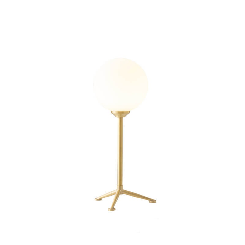 Modern Simple Spherical Milky White Lampshade 1-Light Table Lamp