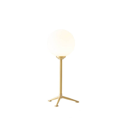 Modern Simple Spherical Milky White Lampshade 1-Light Table Lamp