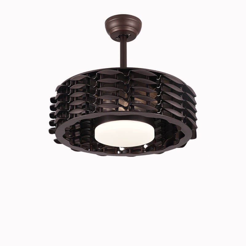 Modern Minimalist Hardware Cylinder LED Downrods Ceiling Fan Light