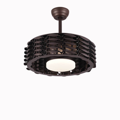 Modern Minimalist Hardware Cylinder LED Downrods Ceiling Fan Light