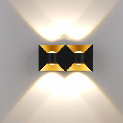 Contemporary Simplicity Waterproof Aluminum Square LED Wall Sconce Lamp For Outdoor Patio