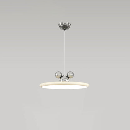 Modern Minimalist Disc Flying Saucer Mickey Hardware Aluminum LED Pendant Light For Living Room