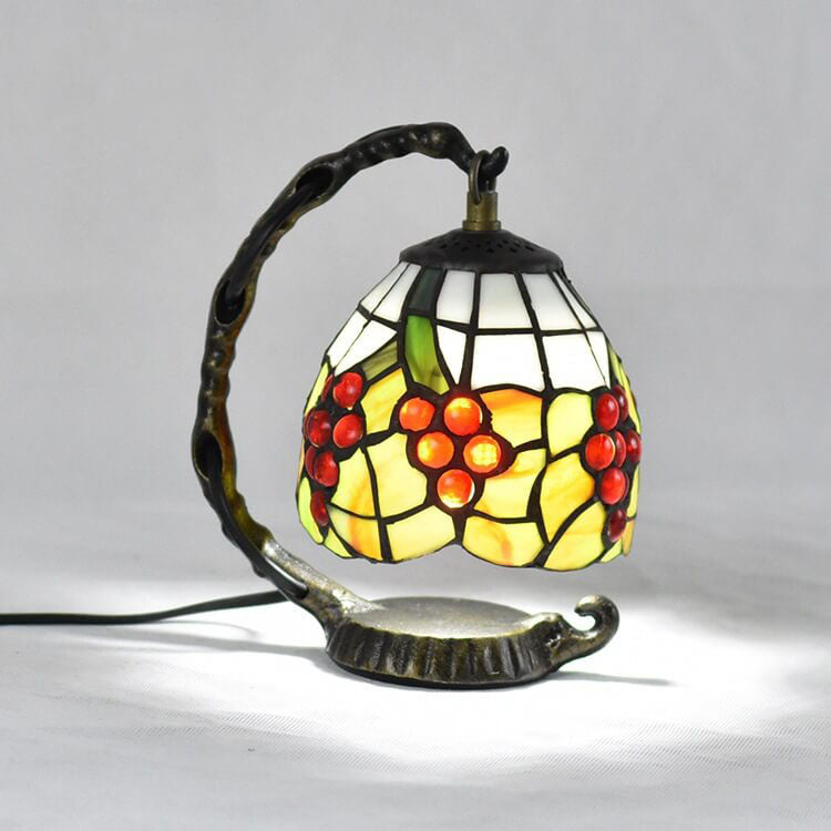 Tiffany Glass Grape Shape Eye Protection 1-Light Table Lamp