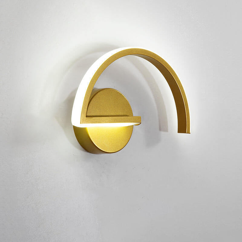 Modern Creative Half Round Iron LED Wall Sconce Lamp